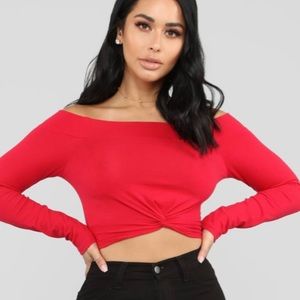Tag Me In Off Shoulder Top - Wine